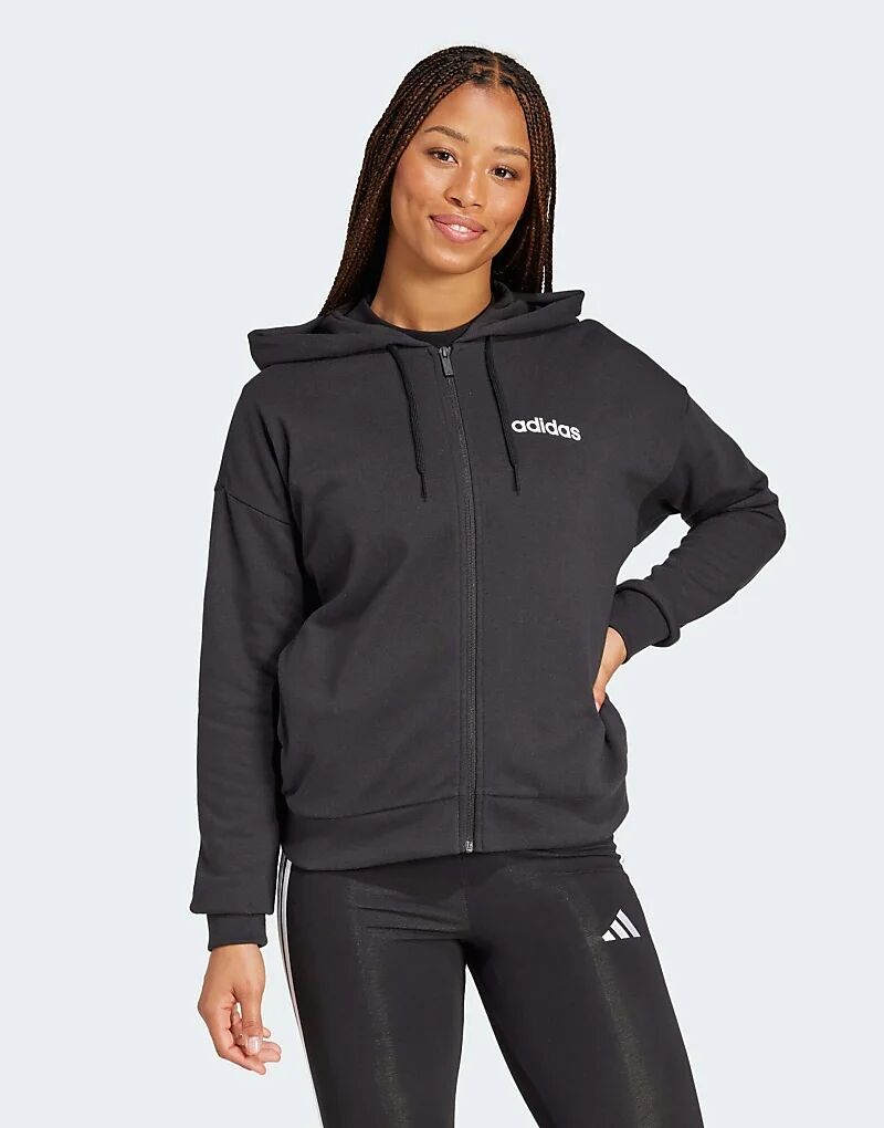 Толстовка с капюшоном adidas Essentials linear из французского трикотажа с застежкой-молнией черного/белого цвета adidas performance
Толстовка с капюшоном adidas Essentials linear из французского трикотажа с застежкой-молнией черного/белого цвета adidas performance