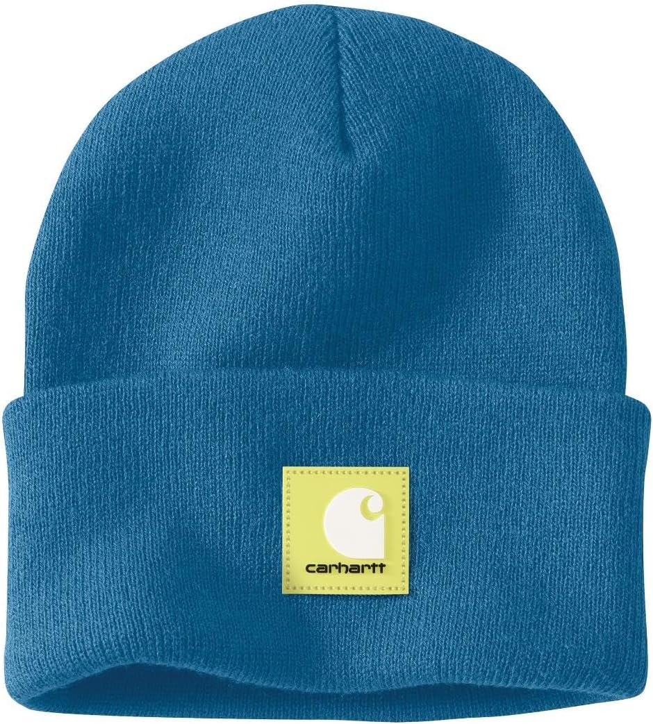 Carhartt мужская вязаная шапка с резиновой нашивкой, Horizon Blue
Carhartt мужская вязаная шапка с резиновой нашивкой, Horizon Blue
