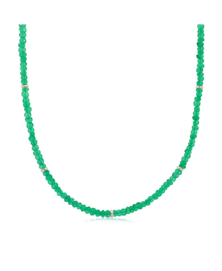 Колье из бусин зеленого оникса, золото 14 карат The Lovery, Green onyx
Колье из бусин зеленого оникса, золото 14 карат The Lovery, Green onyx