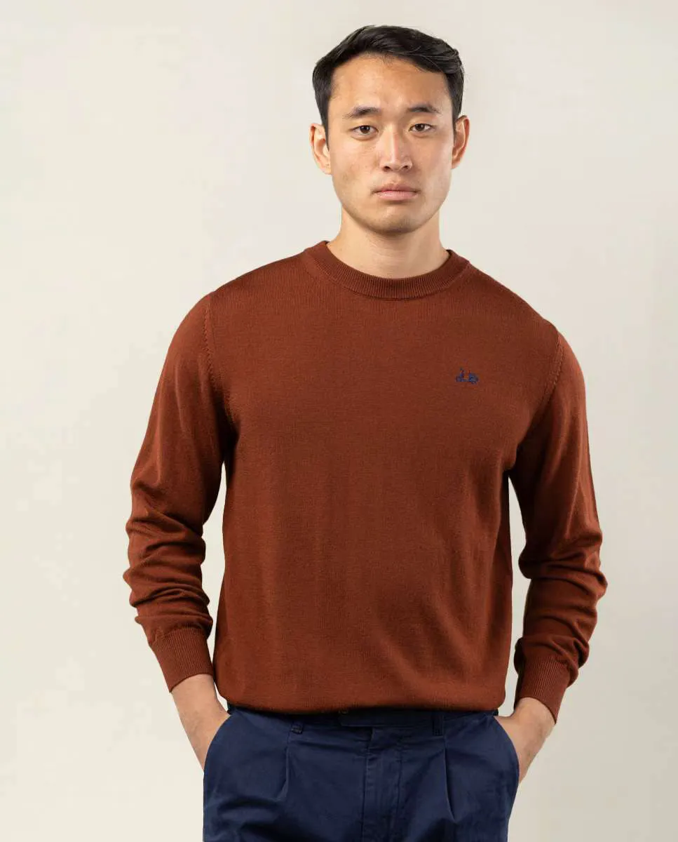 Джемпер мужской из мериносовой шерсти с круглым вырезом Scotta 1985, темно-коричневый
Джемпер мужской из мериносовой шерсти с круглым вырезом Scotta 1985, темно-коричневый