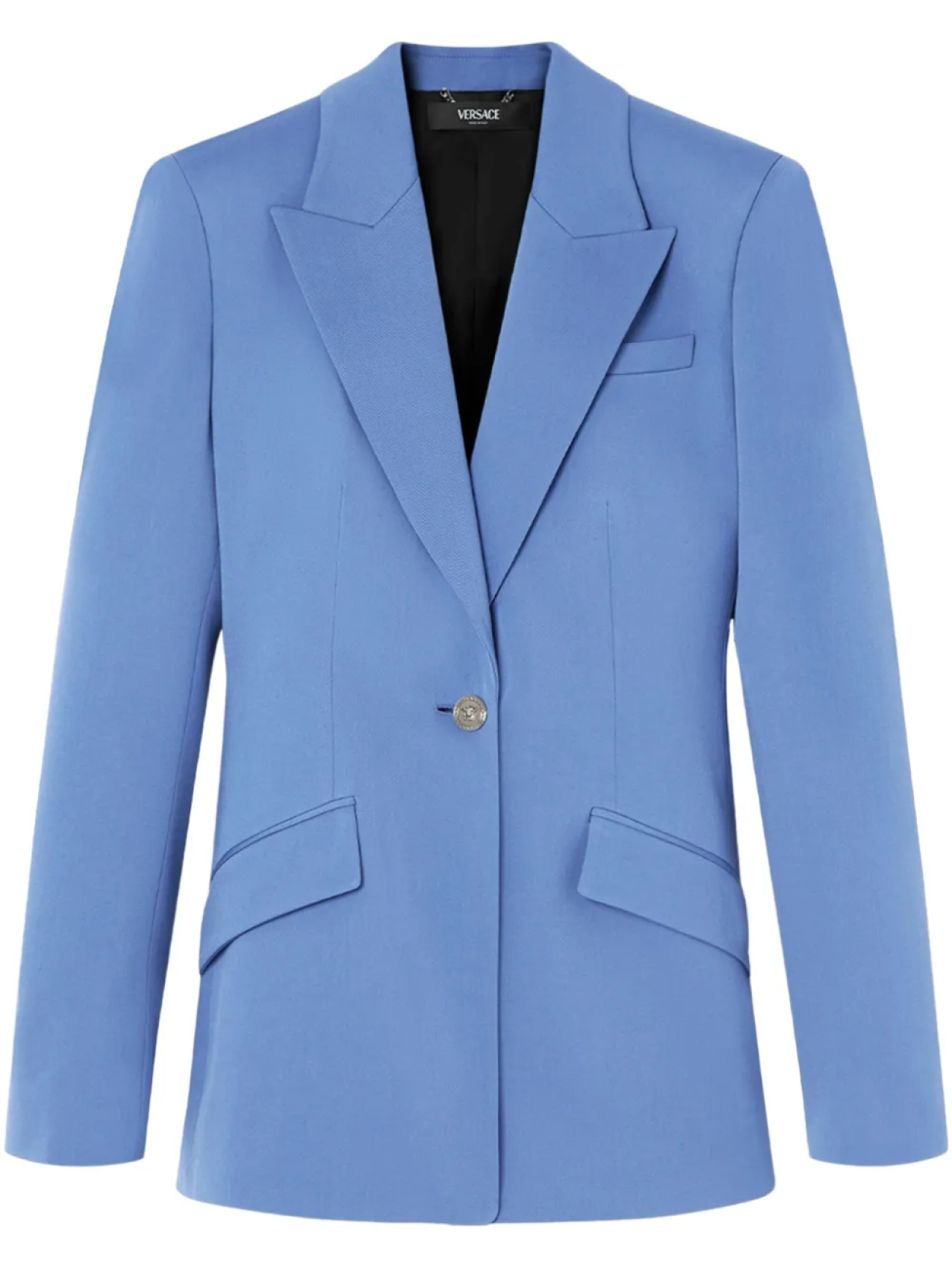 Однобортный пиджак Versace, синий
Однобортный пиджак Versace, синий