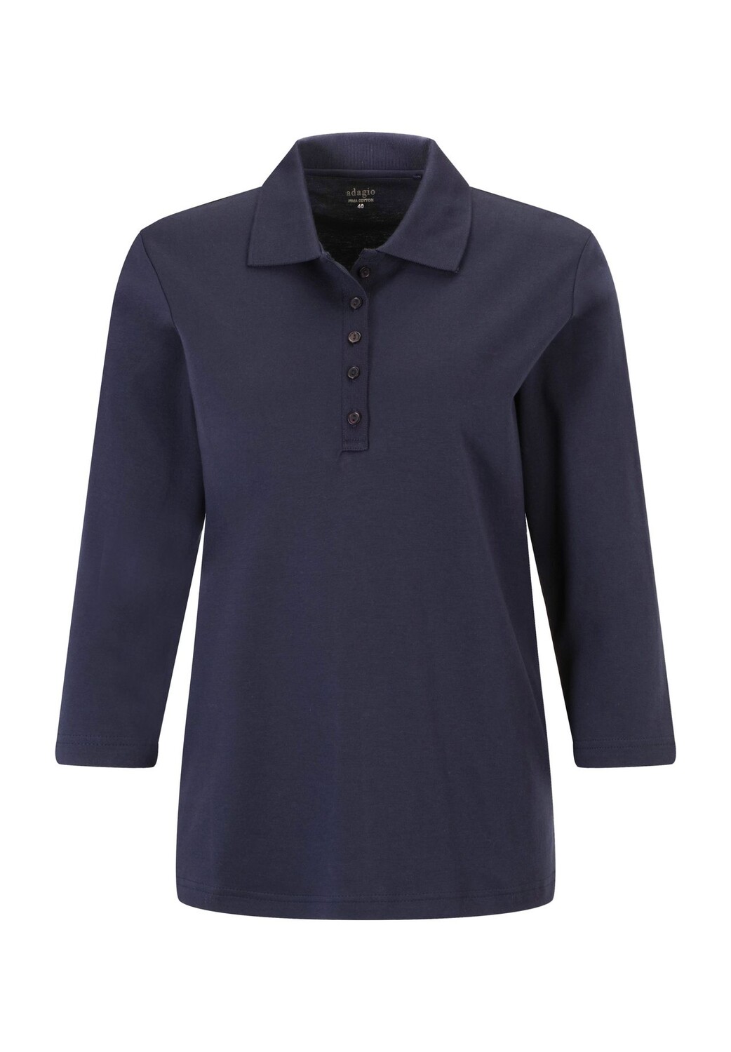 Рубашка-поло Тори, рукав 3/4, женская Adagio, темно-синий 
Рубашка-поло Тори, рукав 3/4, женская Adagio, темно-синий