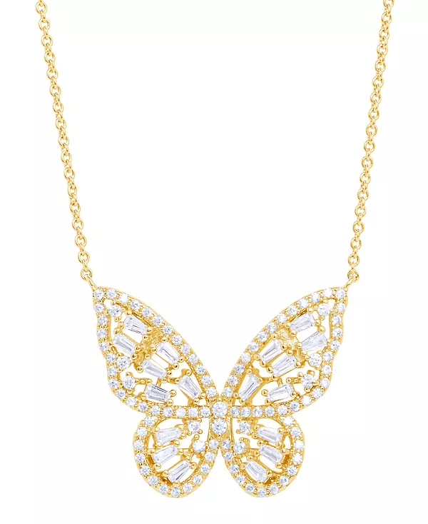 Кулон в виде бабочки с красными кубическими цирконами и эффектом омбре, 18 дюймов, серебряная, золотая или розовая золотая пластина Macy'S, gold
Кулон в виде бабочки с красными кубическими цирконами и эффектом омбре, 18 дюймов, серебряная, золотая или розовая золотая пластина Macy'S, gold