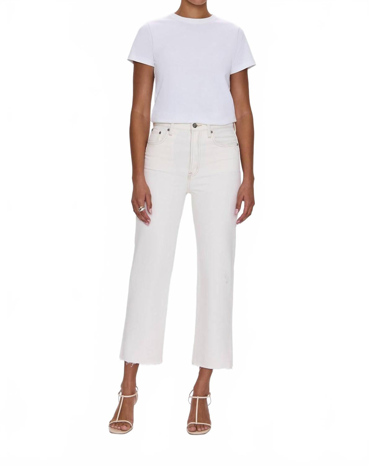 Женские укороченные брюки Cassie с супервысокой посадкой прямого кроя в цвете экрю винтаж PISTOLA, Ecru Vintage 
Женские укороченные брюки Cassie с супервысокой посадкой прямого кроя в цвете экрю винтаж PISTOLA, Ecru Vintage