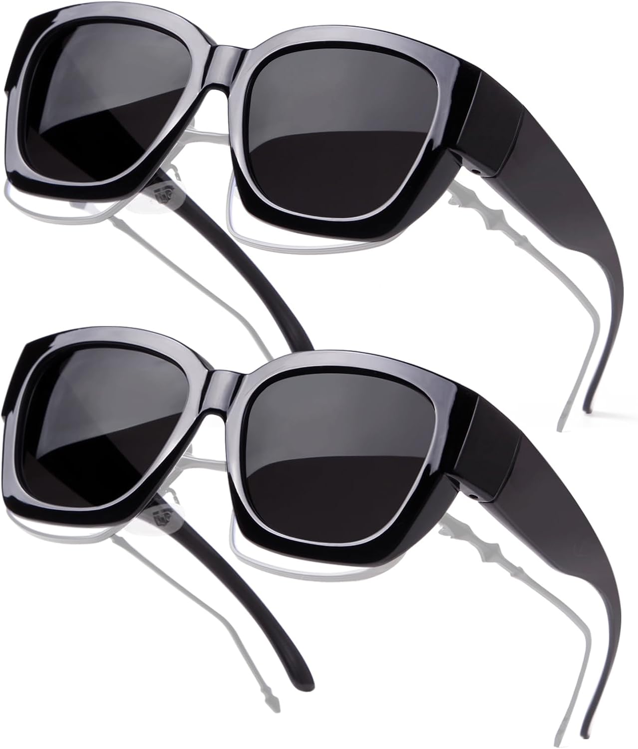 Комплект из 2 поляризованных солнцезащитных очков для женщин и мужчин с защитой UV400, большие квадратные очки для вождения Laurinny, 2 Pack(polarized): Glossy Black/Grey+matte Black/Grey
Комплект из 2 поляризованных солнцезащитных очков для женщин и мужчин с защитой UV400, большие квадратные очки для вождения Laurinny, 2 Pack(polarized): Glossy Black/Grey+matte Black/Grey