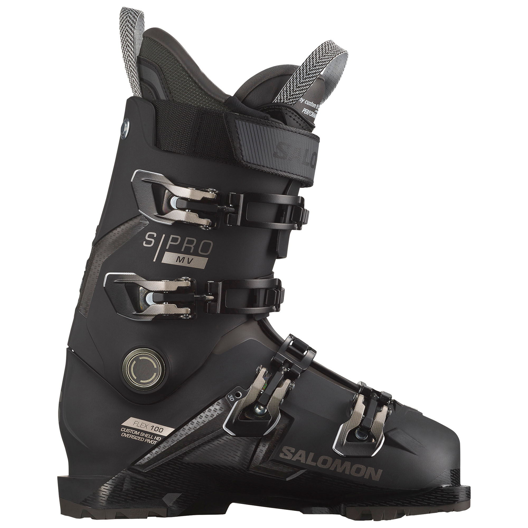 Мужские горнолыжные ботинки S/Pro MV 100, размер 24. Salomon, Black/Titanium Metallic/Beluga
Мужские горнолыжные ботинки S/Pro MV 100, размер 24. Salomon, Black/Titanium Metallic/Beluga