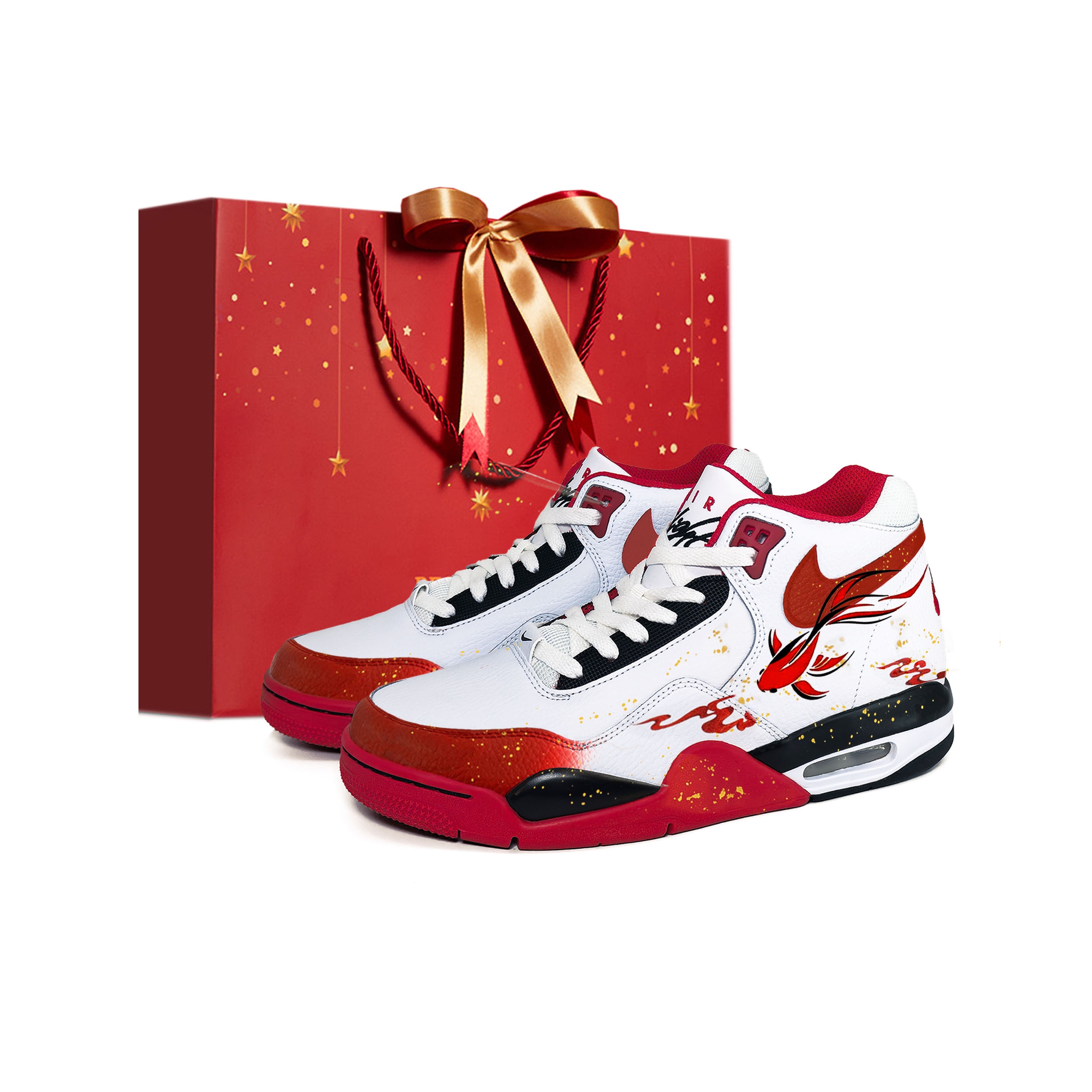 Nike Кроссовки баскетбольные мужские Flight Legacy Abundance Every Year CNY, с амортизацией, противоскользящие, мид-топ, винтажные, красные и белые
Nike Кроссовки баскетбольные мужские Flight Legacy Abundance Every Year CNY, с амортизацией, противоскользящие, мид-топ, винтажные, красные и белые