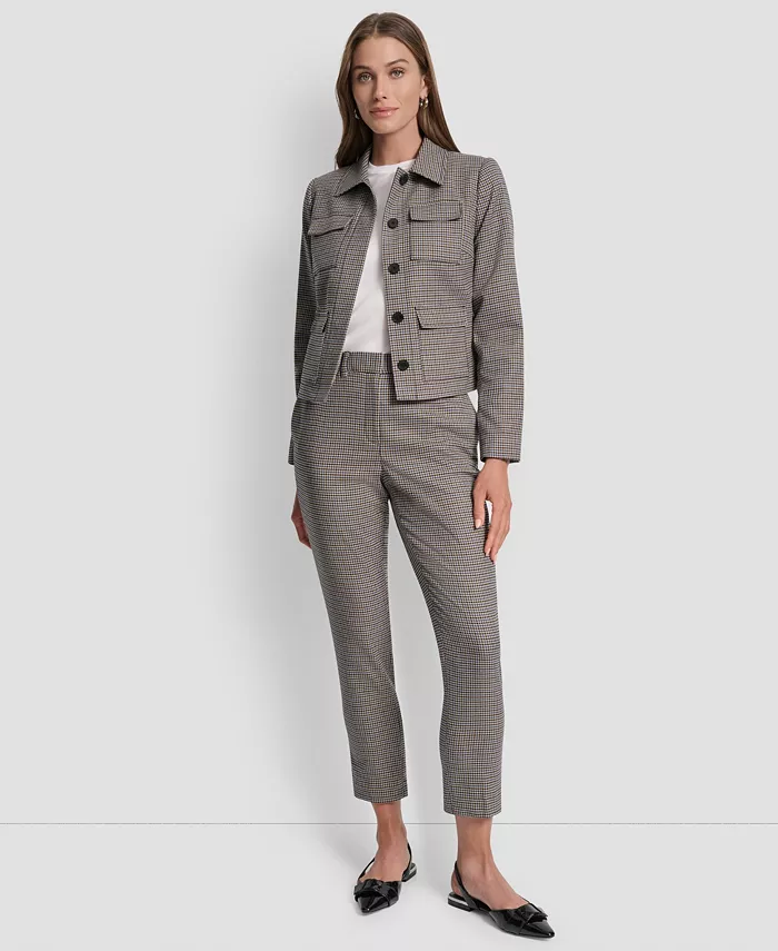 Куртка Trucker с длинными рукавами и узором «гусиная лапка» DKNY, синий
Куртка Trucker с длинными рукавами и узором «гусиная лапка» DKNY, синий