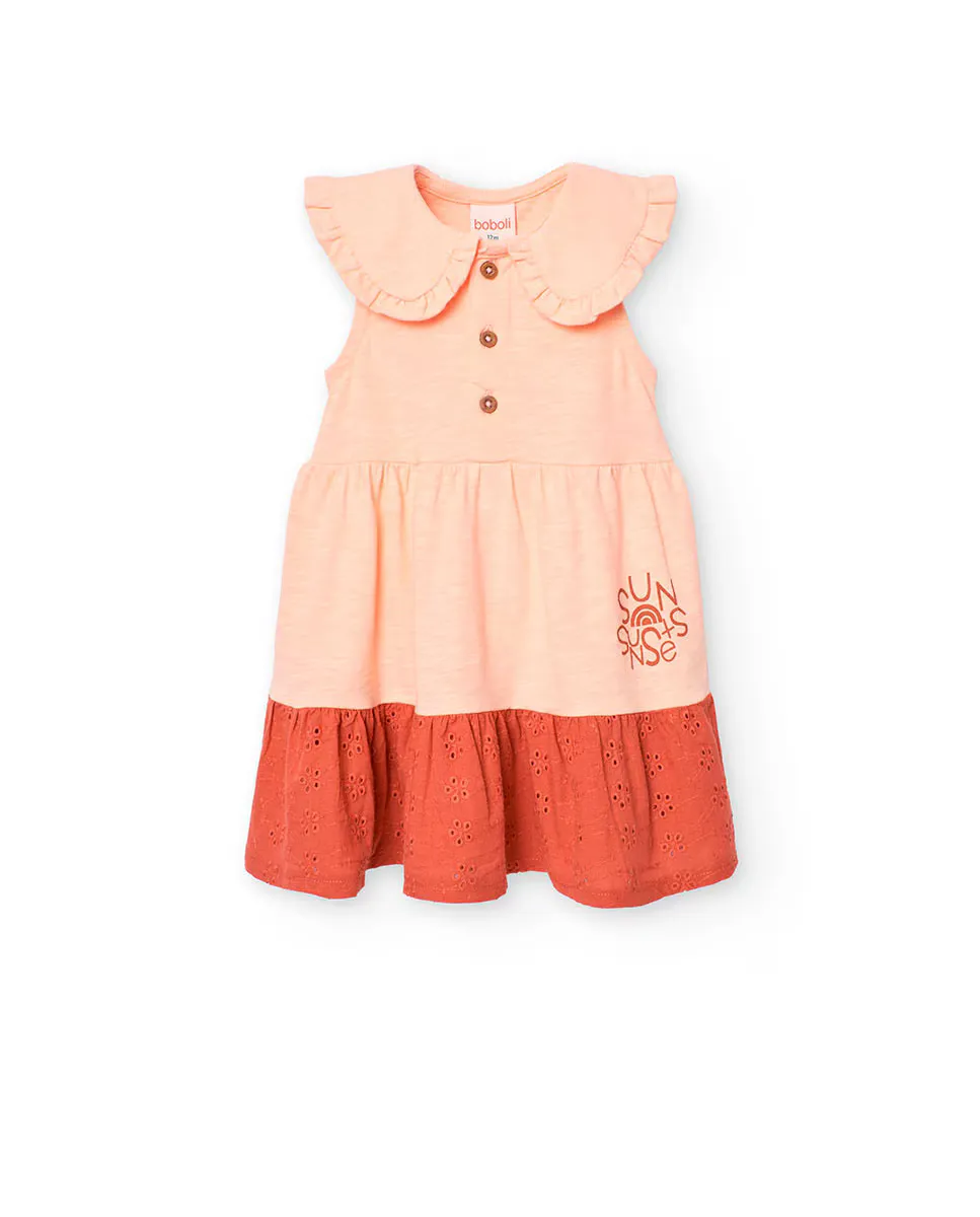 Хлопковое платье для девочки без рукавов Boboli, цвет Salmón
Хлопковое платье для девочки без рукавов Boboli, цвет Salmón