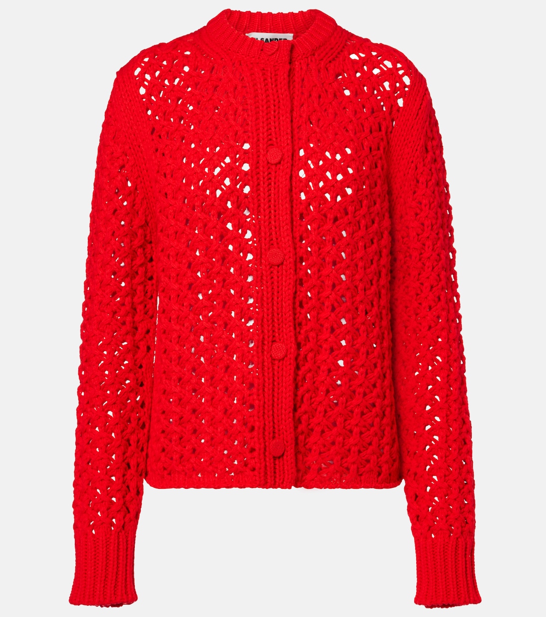 Кардиган из шерсти ажурной вязки Jil Sander, Poppy
Кардиган из шерсти ажурной вязки Jil Sander, Poppy