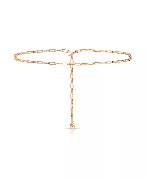 Поясной ремень с цепочкой-скрепкой Ettika, gold
Поясной ремень с цепочкой-скрепкой Ettika, gold