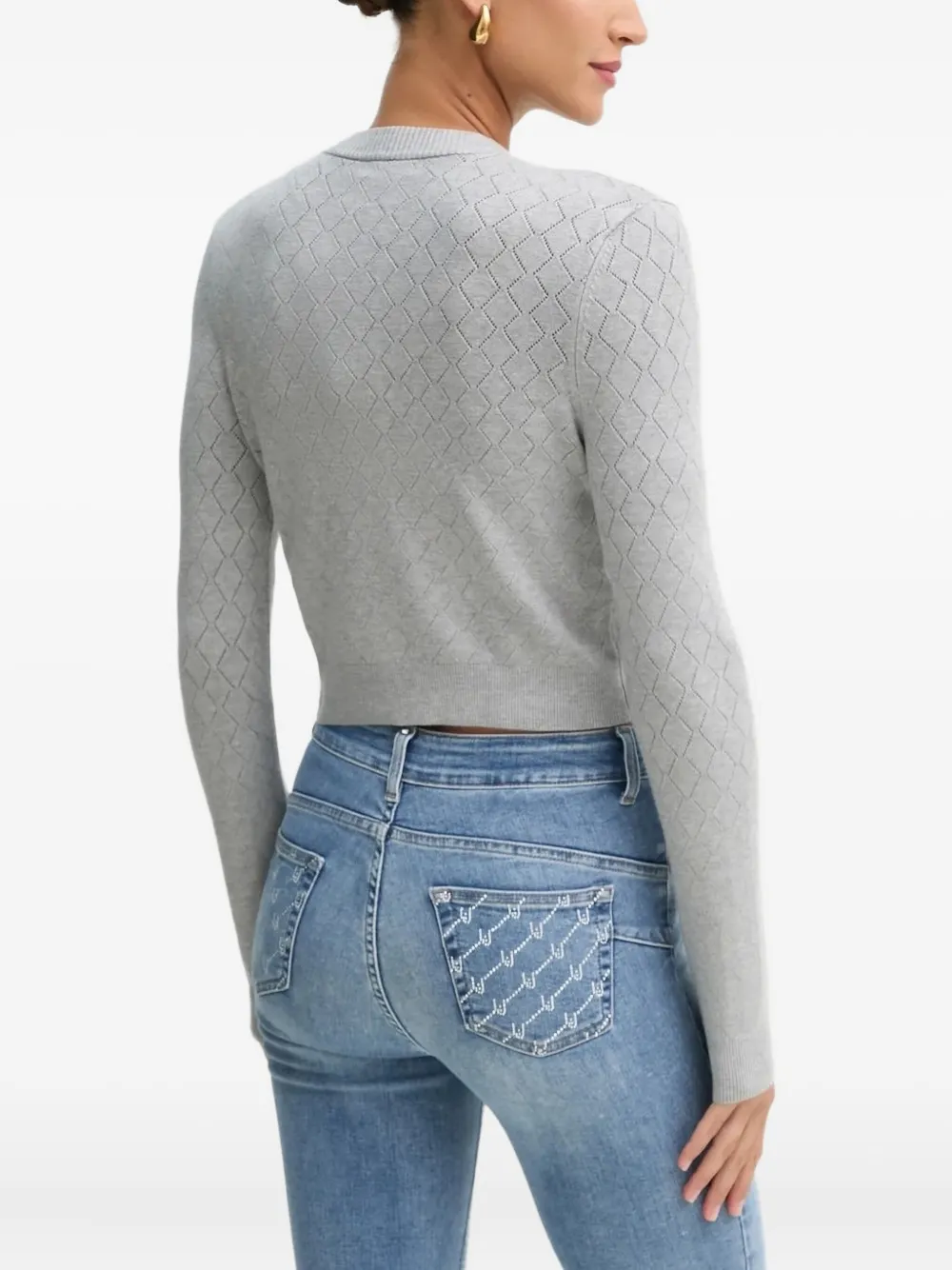 Кардиган с ромбовидным узором GUESS USA, серый 
Кардиган с ромбовидным узором GUESS USA, серый