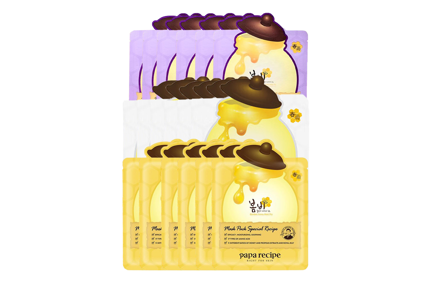 Papa Recipe Yellow White Purple Spring Rain успокаивающая увлажняющая маска для лица 30, 18 шт
Papa Recipe Yellow White Purple Spring Rain успокаивающая увлажняющая маска для лица 30, 18 шт