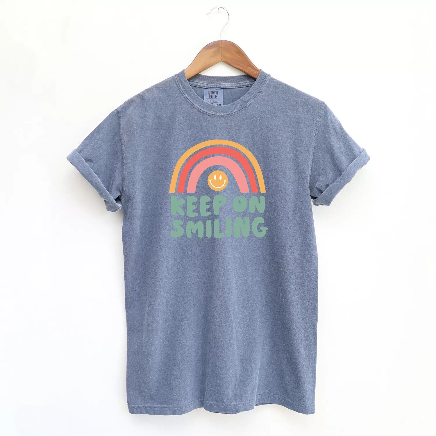 Футболки Keep On Smiling Rainbow, окрашенные в одежду Simply Sage Market 
Футболки Keep On Smiling Rainbow, окрашенные в одежду Simply Sage Market