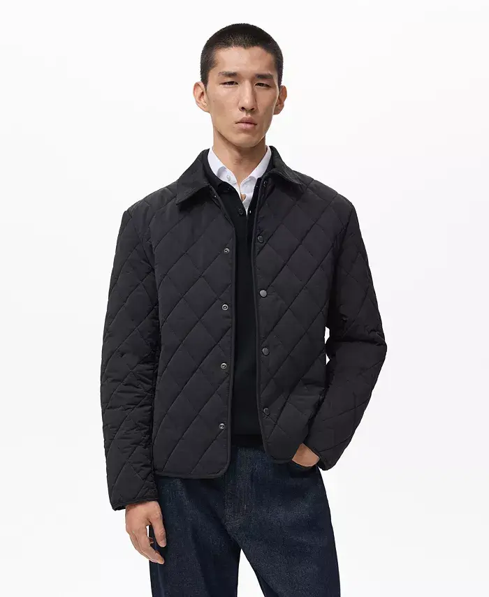 Мужская стеганая куртка с водоотталкивающей пропиткой Mango, черный
Мужская стеганая куртка с водоотталкивающей пропиткой Mango, черный