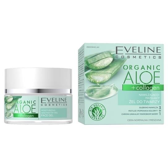 Увлажняющий и матирующий гель для лица 5050мл Eveline Cosmetics Organic Aloe + Collagen
Увлажняющий и матирующий гель для лица 5050мл Eveline Cosmetics Organic Aloe + Collagen