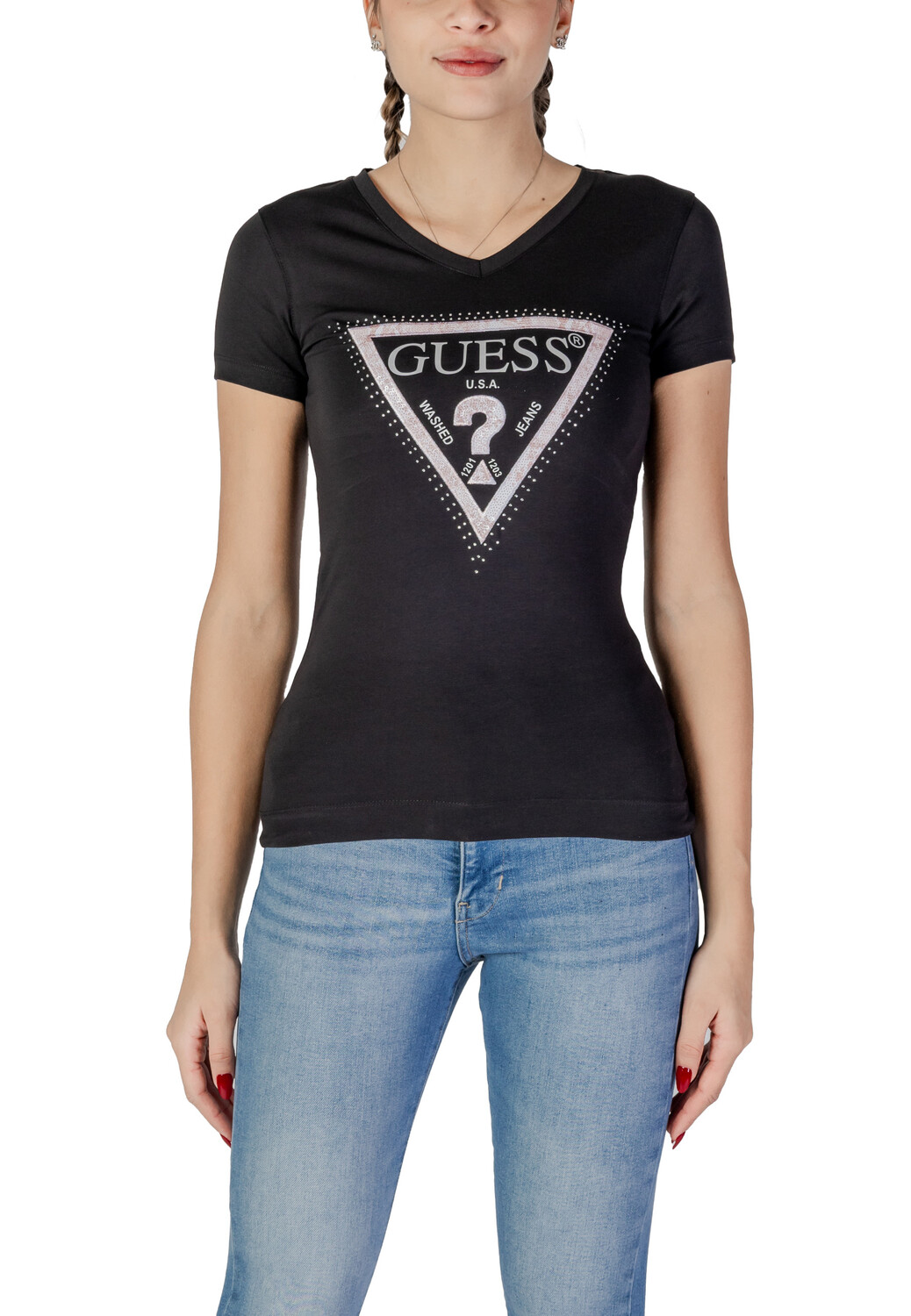 Футболка женская GUESS облегающего кроя с принтом, черный
Футболка женская GUESS облегающего кроя с принтом, черный