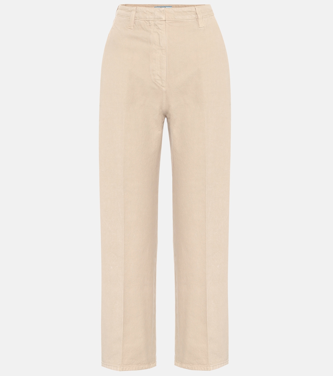 Высокие джинсы прямого кроя Prada, Sabbia 
Высокие джинсы прямого кроя Prada, Sabbia