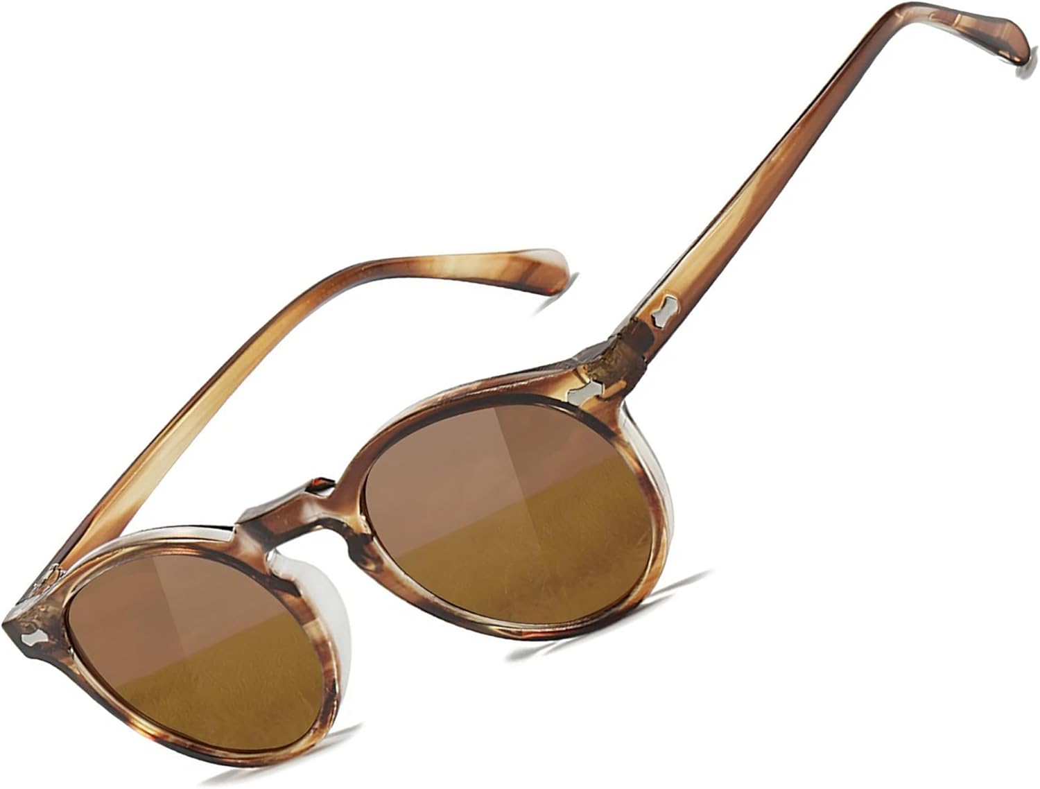 Круглые поляризованные солнцезащитные очки для мужчин и женщин с защитой от УФ-излучения. Модные солнцезащитные очки в классическом винтажном стиле для активного отдыха SooGree, Tea Stripe
Круглые поляризованные солнцезащитные очки для мужчин и женщин с защитой от УФ-излучения. Модные солнцезащитные очки в классическом винтажном стиле для активного отдыха SooGree, Tea Stripe