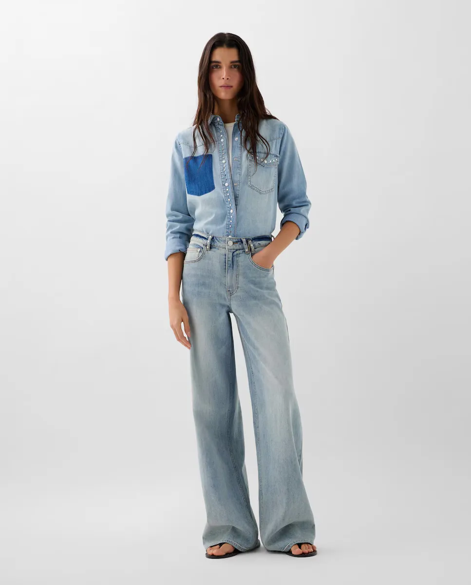 Женские джинсы-бойфренды с застежкой на стразы Scalpers, светло-голубой
Женские джинсы-бойфренды с застежкой на стразы Scalpers, светло-голубой