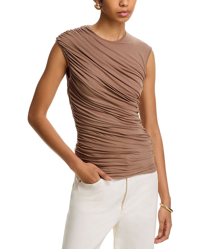 Топ Ester с рюшами AGOLDE, коричневый/бежевый
Топ Ester с рюшами AGOLDE, коричневый/бежевый