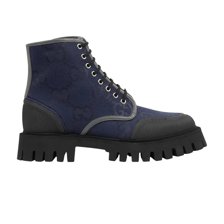 Ботинки Gucci Lace Up Boot Maxi GG - Navy, синий 
Ботинки Gucci Lace Up Boot Maxi GG - Navy, синий