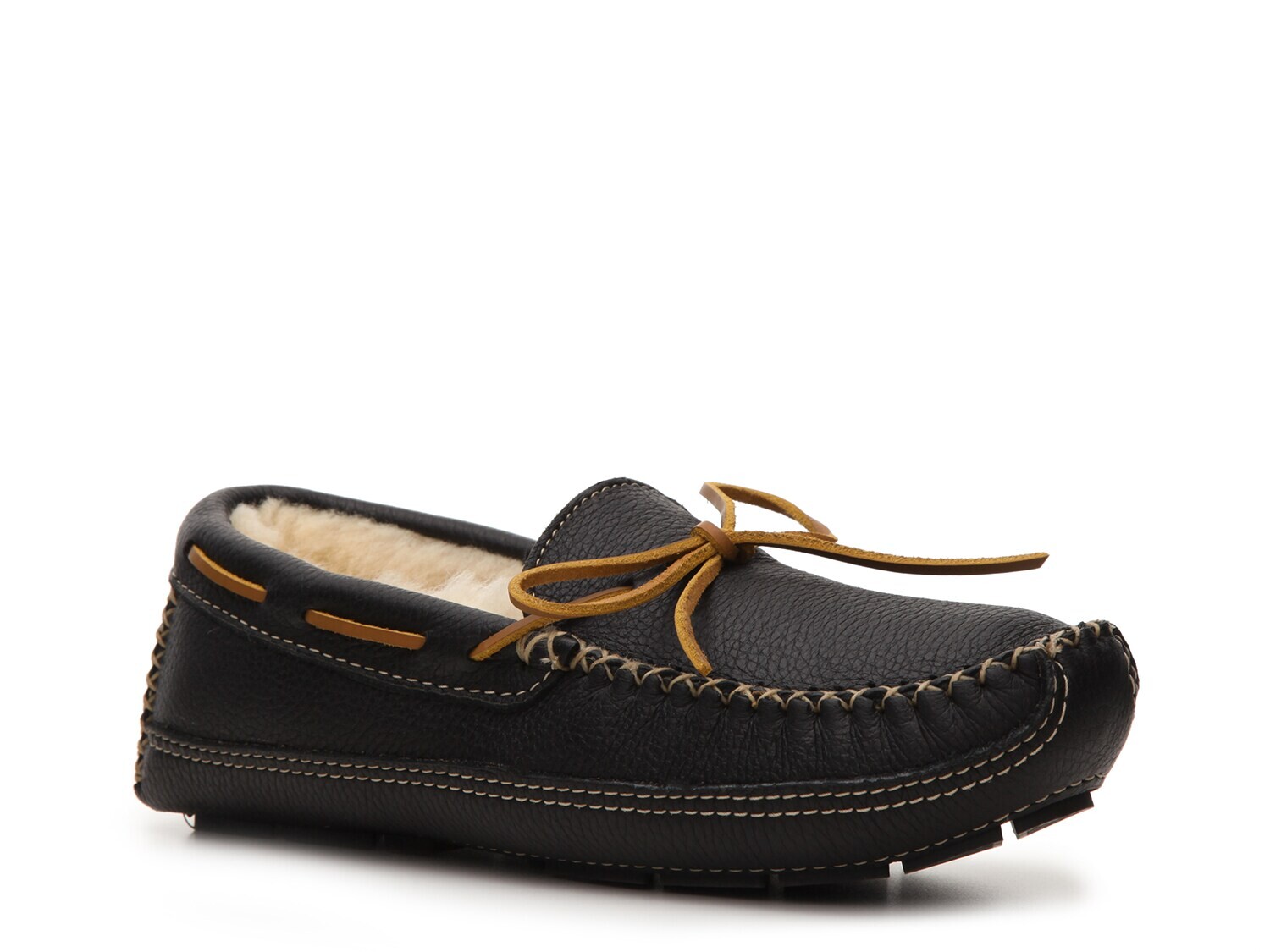 Тапочки из овчины Minnetonka Moose с подкладкой, черный / коричневый 
Тапочки из овчины Minnetonka Moose с подкладкой, черный / коричневый