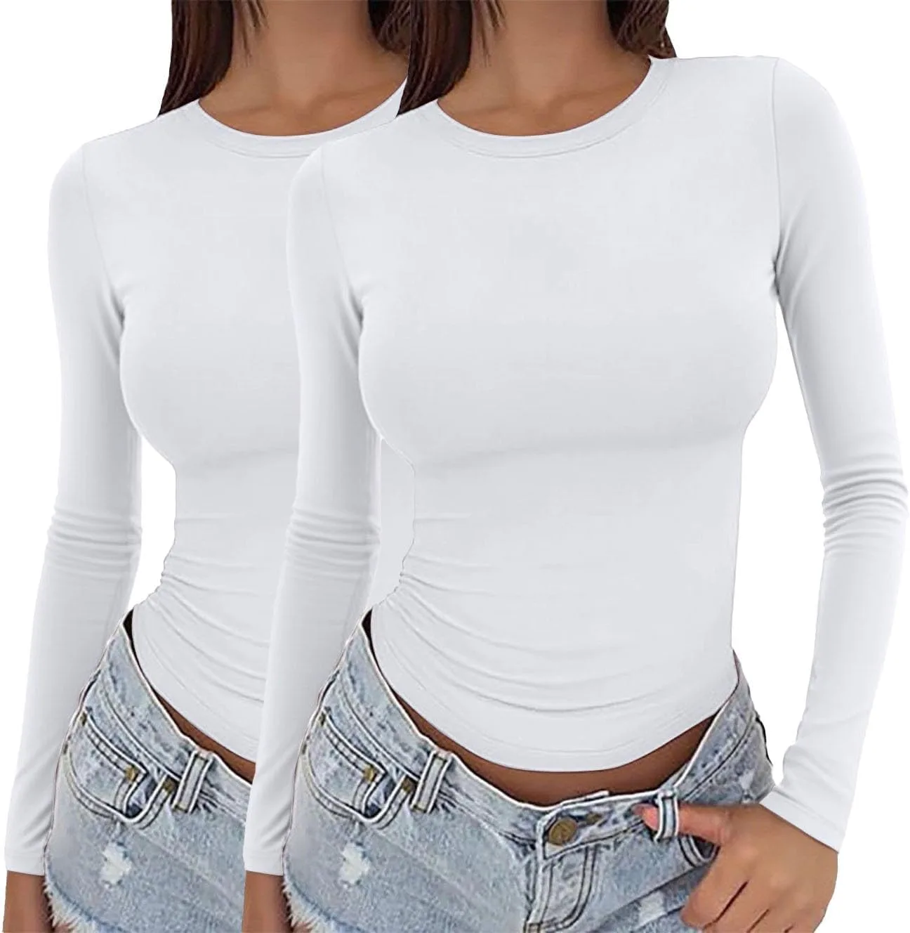 Две футболки с длинным рукавом для женщин и подростков
Две футболки с длинным рукавом для женщин и подростков