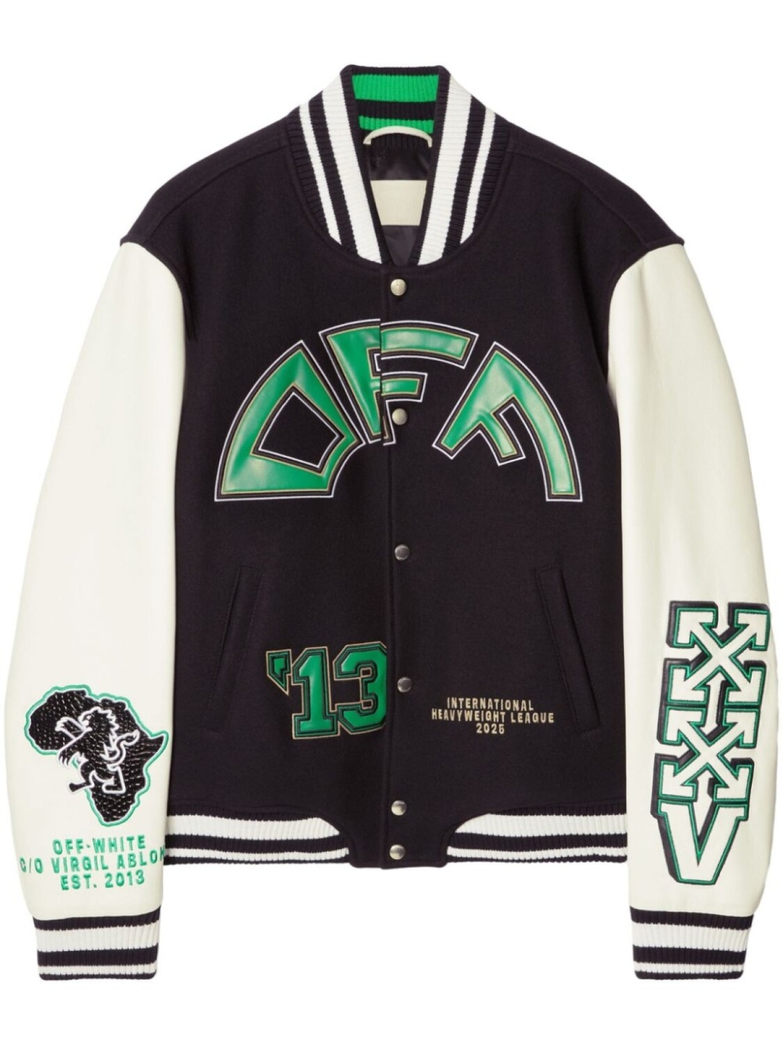 Куртка-бомбер с логотипом-аппликацией Off-White, черный
Куртка-бомбер с логотипом-аппликацией Off-White, черный