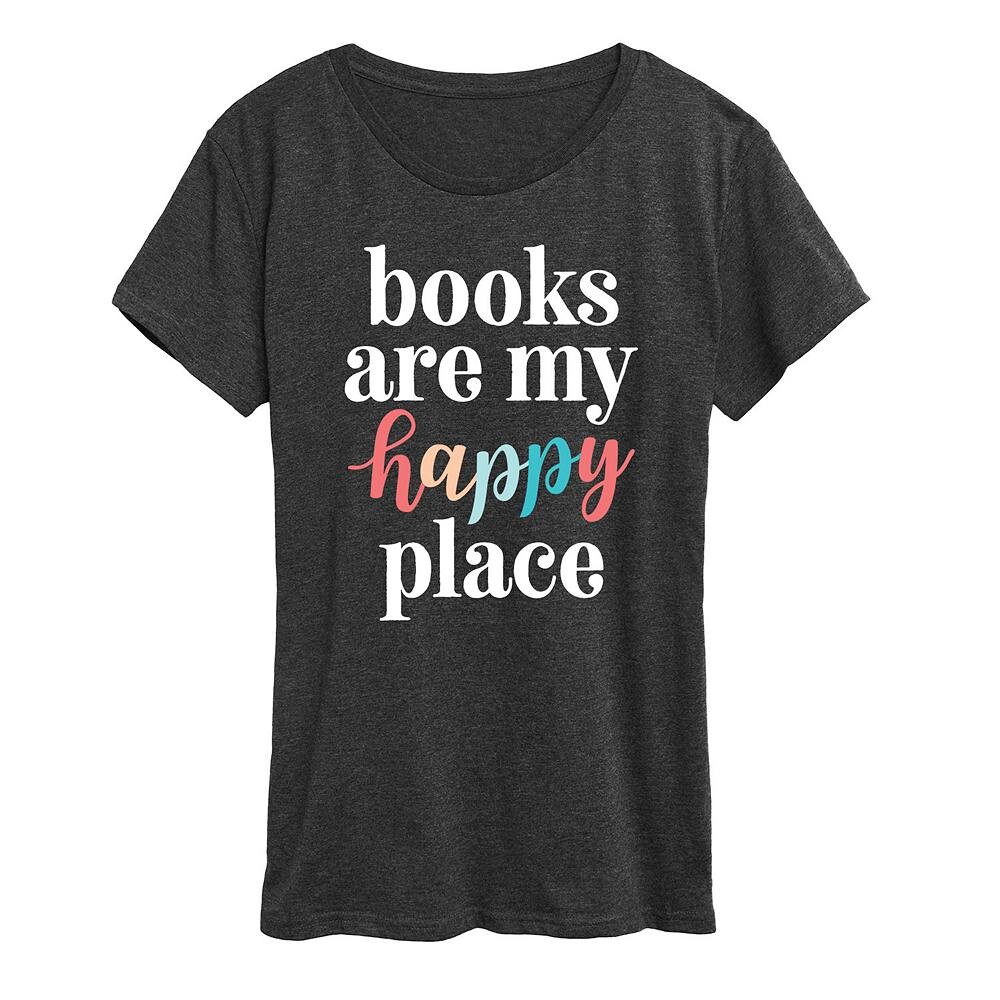 Женская футболка с рисунком Books Are My Happy Place Licensed Character, цвет Heather Charcoal
Женская футболка с рисунком Books Are My Happy Place Licensed Character, цвет Heather Charcoal