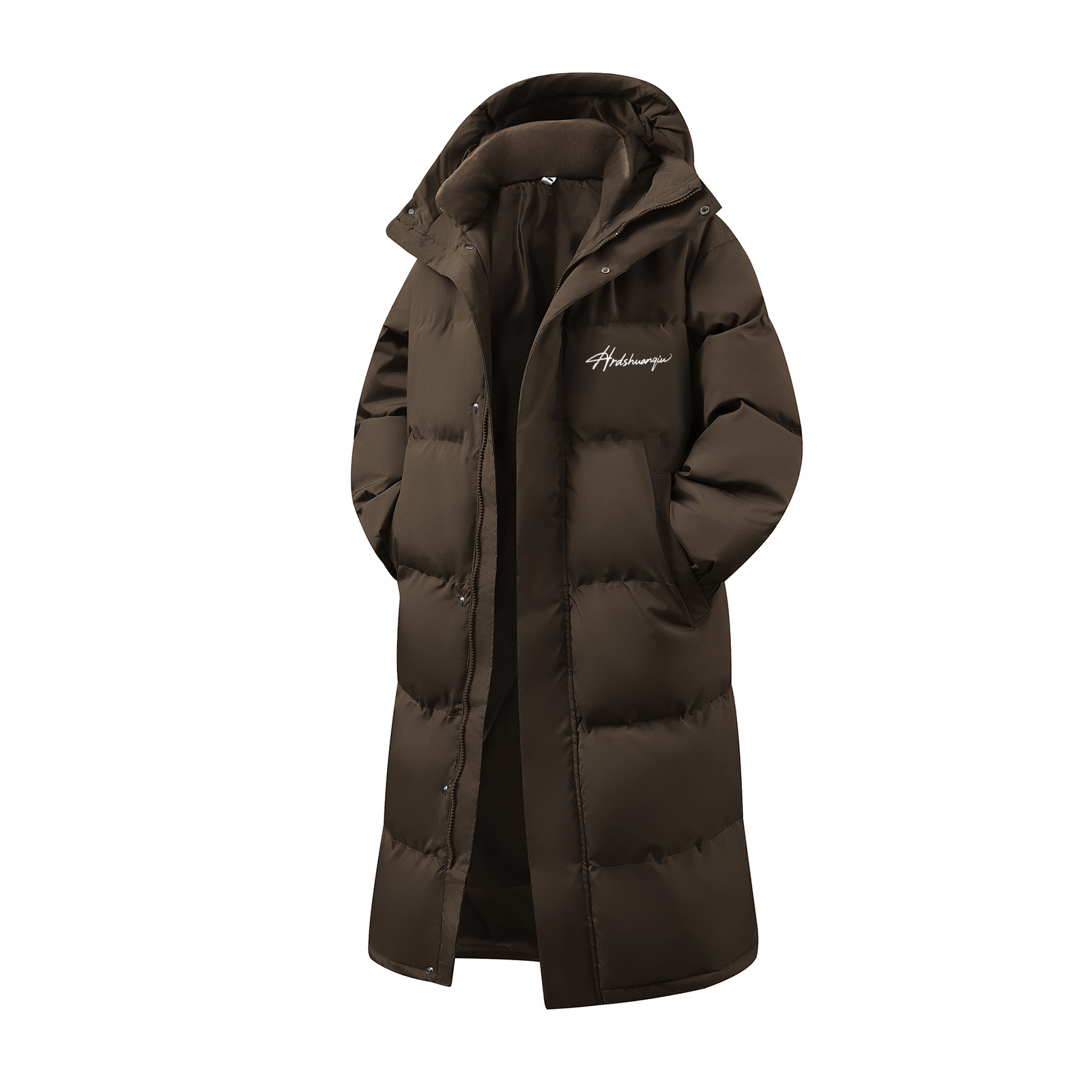 Пуховик Unisex с капюшоном утепленный стеганый HUANQIU, coffee
Пуховик Unisex с капюшоном утепленный стеганый HUANQIU, coffee