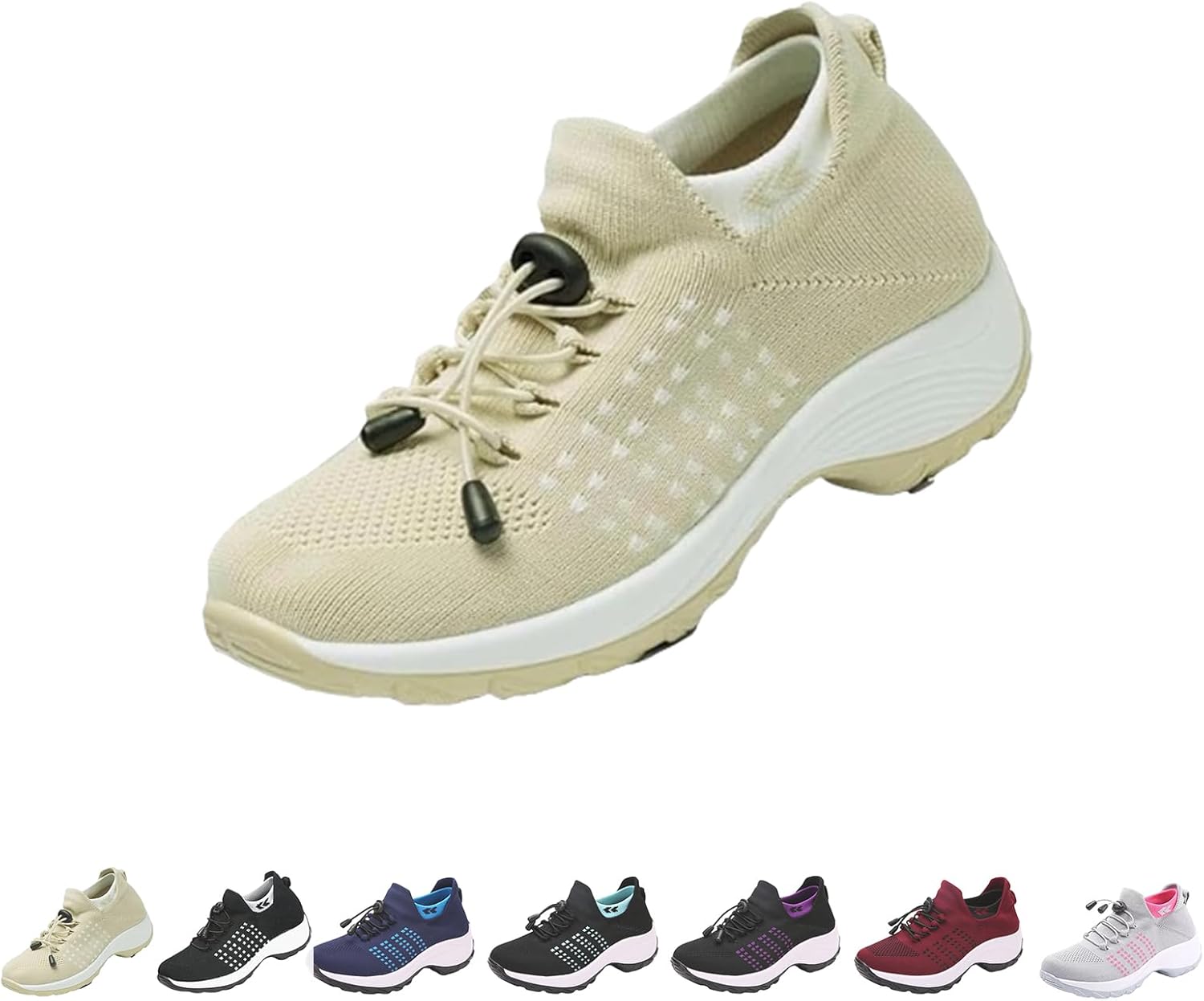 Женская обувь Comfort Wear Orthowear, кроссовки для ходьбы, носки-кроссовки, надеваемые дышащие сетчатые кроссовки, беговая обувь Generic, бежевый
Женская обувь Comfort Wear Orthowear, кроссовки для ходьбы, носки-кроссовки, надеваемые дышащие сетчатые кроссовки, беговая обувь Generic, бежевый