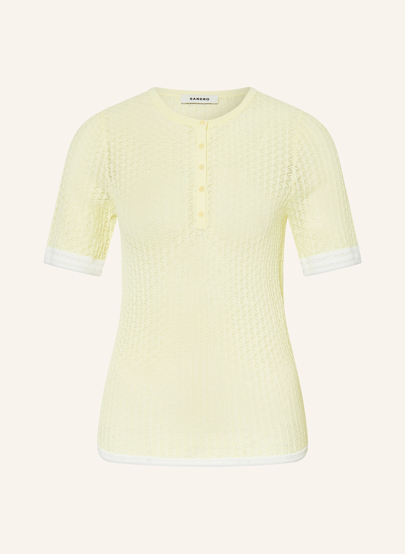 Кружевная футболка Sandro, желтый
Кружевная футболка Sandro, желтый