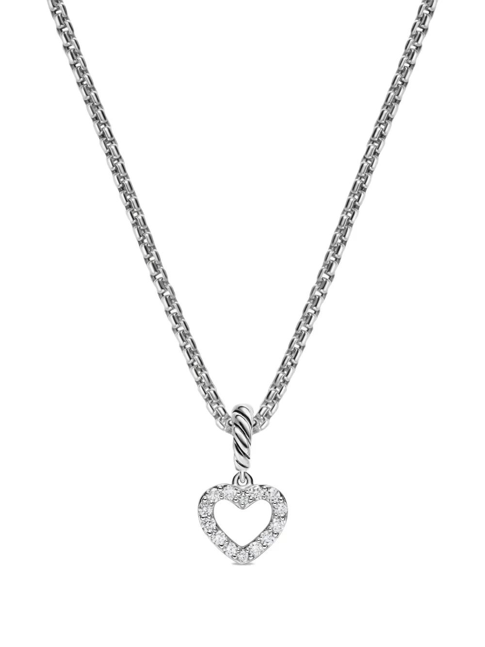 Колье Micro Pavé© Open Heart с бриллиантами David Yurman, серебяный
Колье Micro Pavé© Open Heart с бриллиантами David Yurman, серебяный