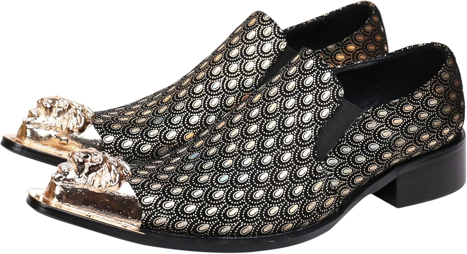 Мужские лоферы Santimon с острым носком, из мерцающей кожи, модные повседневные туфли с металлическим наконечником в западном стиле, черный
Мужские лоферы Santimon с острым носком, из мерцающей кожи, модные повседневные туфли с металлическим наконечником в западном стиле, черный