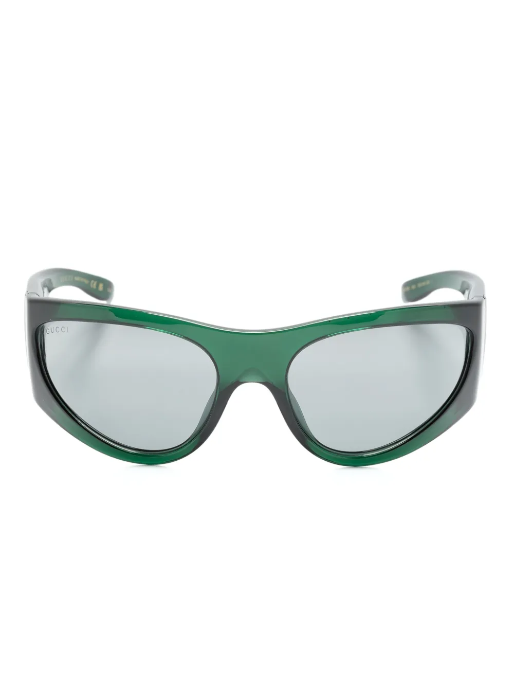 Солнцезащитные очки в прозрачной оправе Gucci Eyewear, зеленый 
Солнцезащитные очки в прозрачной оправе Gucci Eyewear, зеленый