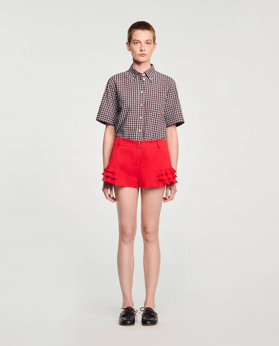 Женские шорты с рюшами Sandro, красный
Женские шорты с рюшами Sandro, красный
