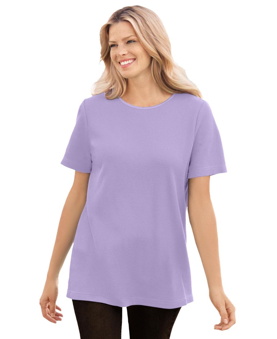 Женская футболка больших размеров с вафельной текстурой и термоажурной отделкой Woman Within, Soft iris
Женская футболка больших размеров с вафельной текстурой и термоажурной отделкой Woman Within, Soft iris