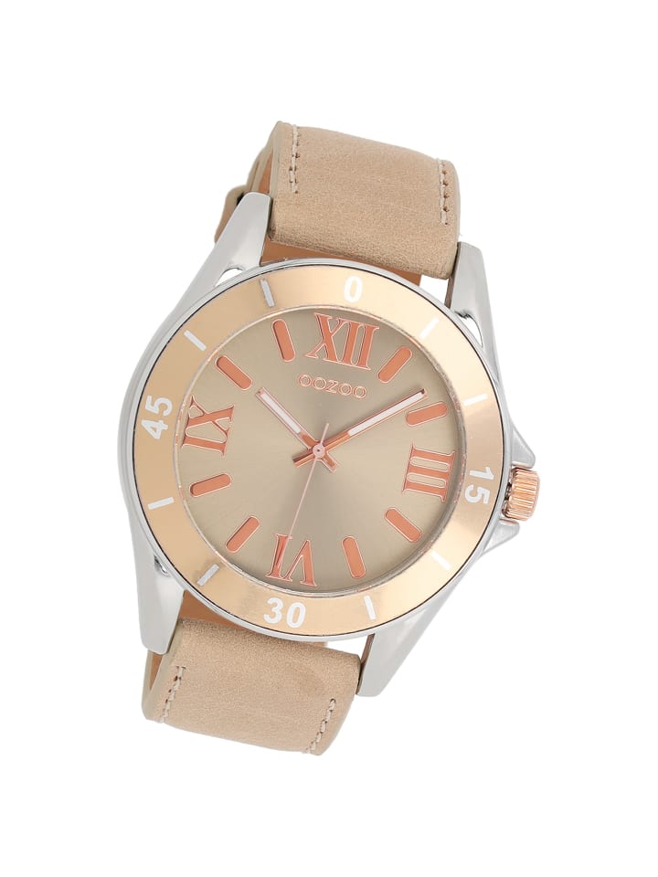 Аналоговые наручные часы Oozoo Vintage Series, бежево-розовые, большие (примерно 45 мм)
Аналоговые наручные часы Oozoo Vintage Series, бежево-розовые, большие (примерно 45 мм)