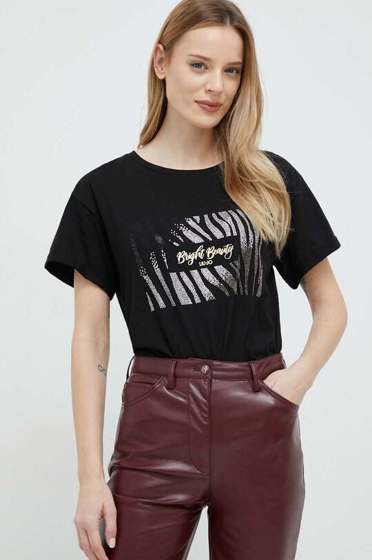 Хлопковая футболка Liu Jo, черный
Хлопковая футболка Liu Jo, черный