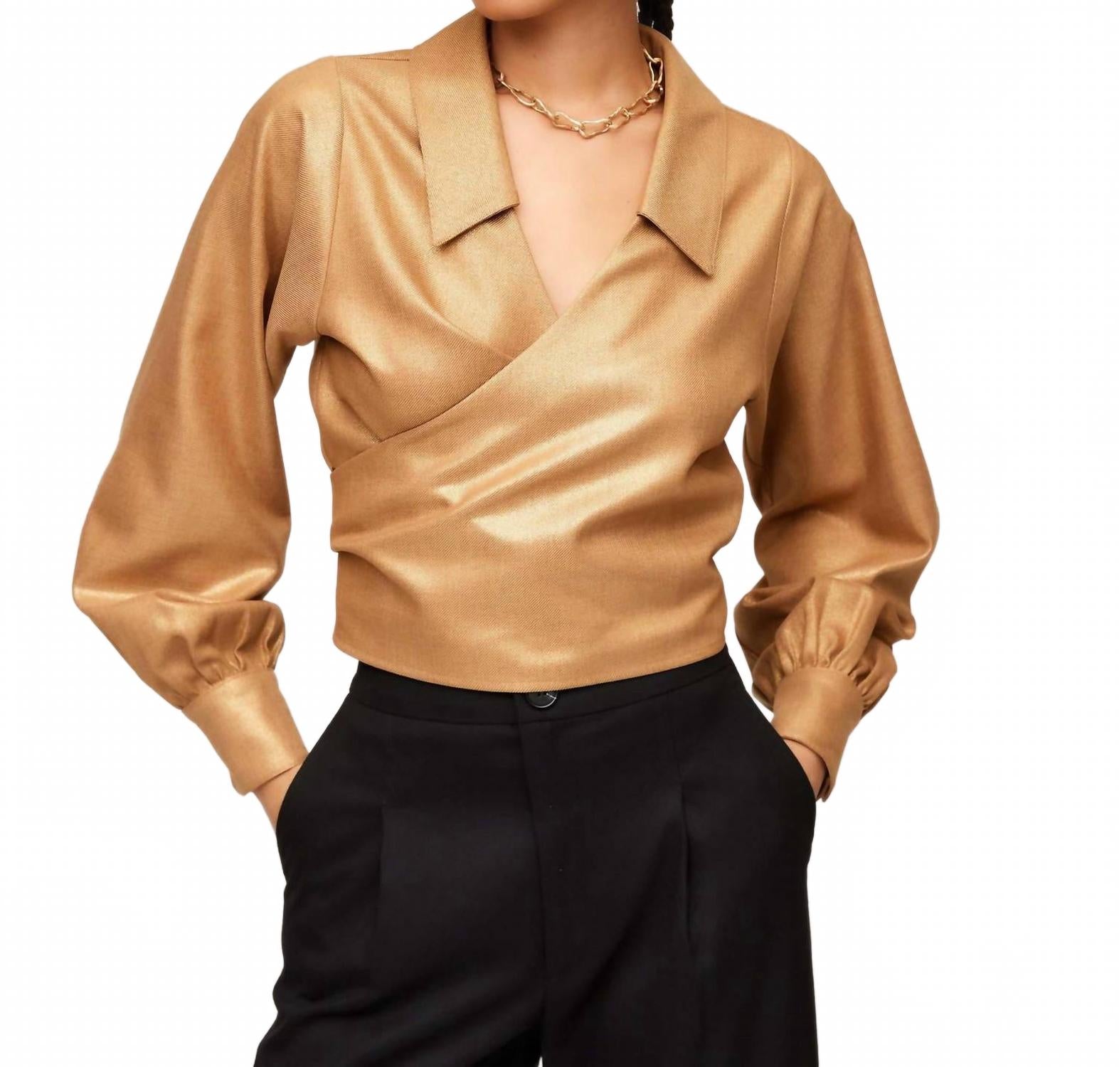 Рубашка Sloane Crossover с V-образным вырезом и запахом цвета кэмел Fifteen Twenty, коричневый
Рубашка Sloane Crossover с V-образным вырезом и запахом цвета кэмел Fifteen Twenty, коричневый