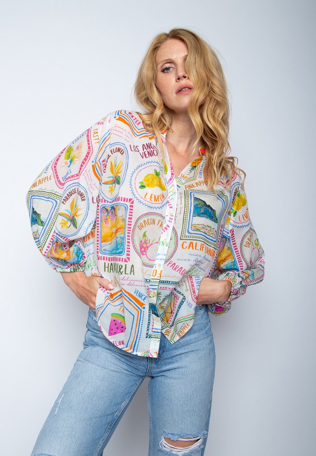 Блузка на пуговицах Emily van den Bergh, мультиколор
Блузка на пуговицах Emily van den Bergh, мультиколор