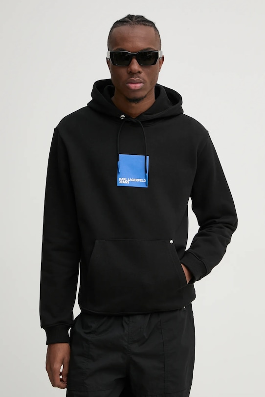 Хлопковая толстовка Karl Lagerfeld Jeans, черный 
Хлопковая толстовка Karl Lagerfeld Jeans, черный