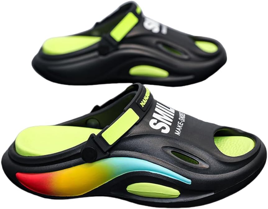 Мужские дышащие объемные тапочки, удобные нескользящие повседневные с мягкой и прочной подошвой, повседневные нескользящие сандалии, мужские сабо для дома, улицы и пляжа Hhhchpm, черный
Мужские дышащие объемные тапочки, удобные нескользящие повседневные с мягкой и прочной подошвой, повседневные нескользящие сандалии, мужские сабо для дома, улицы и пляжа Hhhchpm, черный