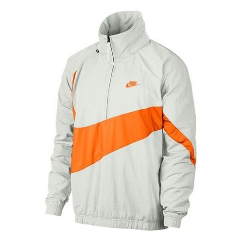 Куртка Nike Big Swoosh Half Zipper Jacket White Orange, белый 
Куртка Nike Big Swoosh Half Zipper Jacket White Orange, белый