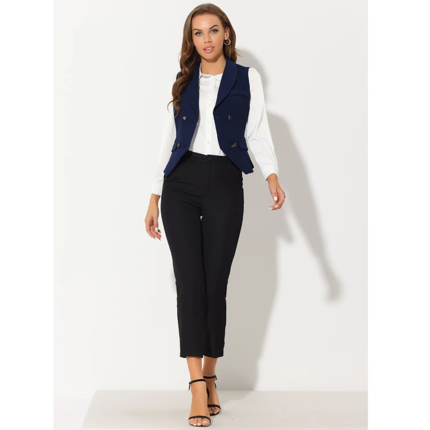 Женский костюм без рукавов с шалью и лацканами, жилет на пуговицах ALLEGRA K, бежевый
Женский костюм без рукавов с шалью и лацканами, жилет на пуговицах ALLEGRA K, бежевый