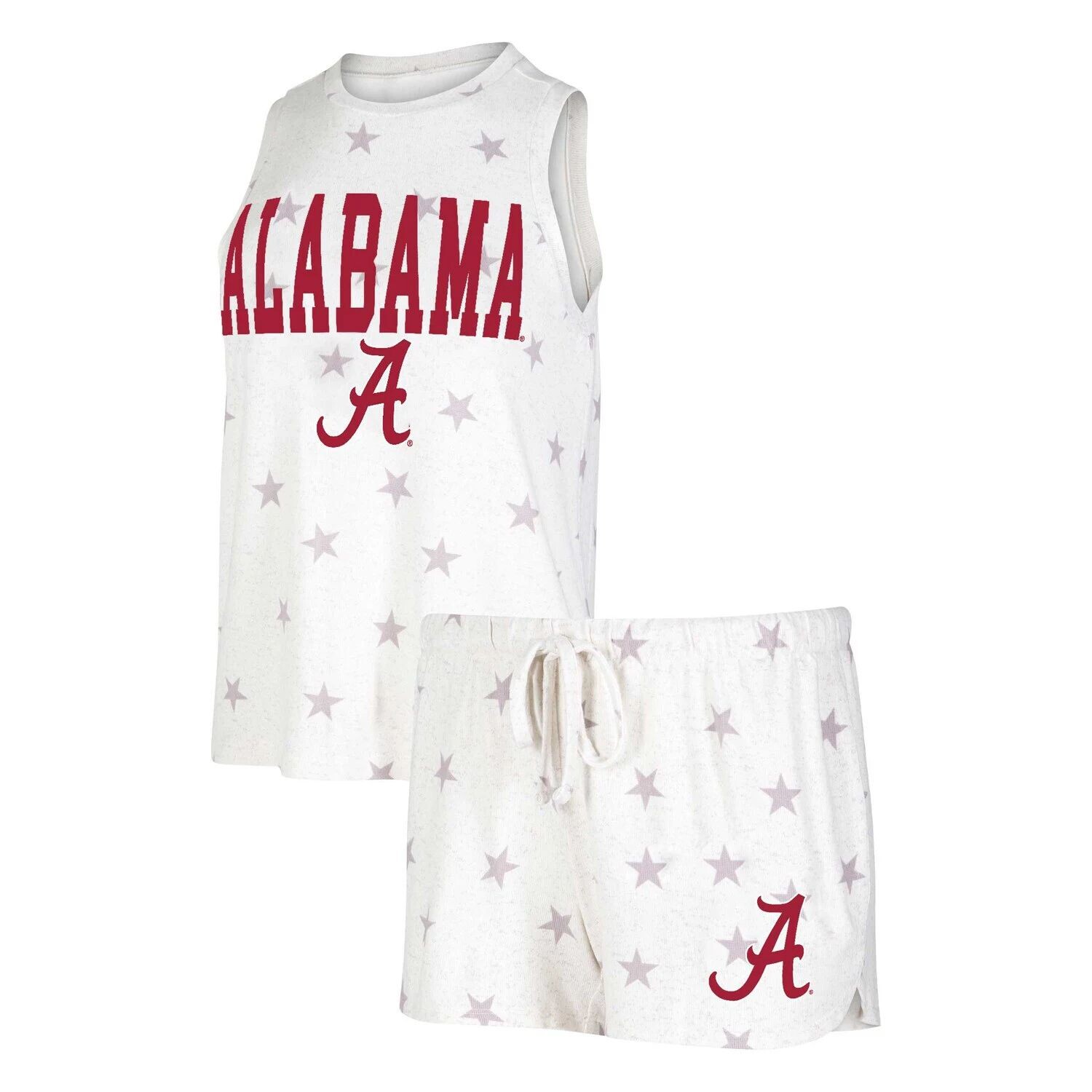 Женский комплект для сна с топом на бретелях и шортами Concepts Sport Cream Alabama Crimson Tide Agenda Stars
Женский комплект для сна с топом на бретелях и шортами Concepts Sport Cream Alabama Crimson Tide Agenda Stars