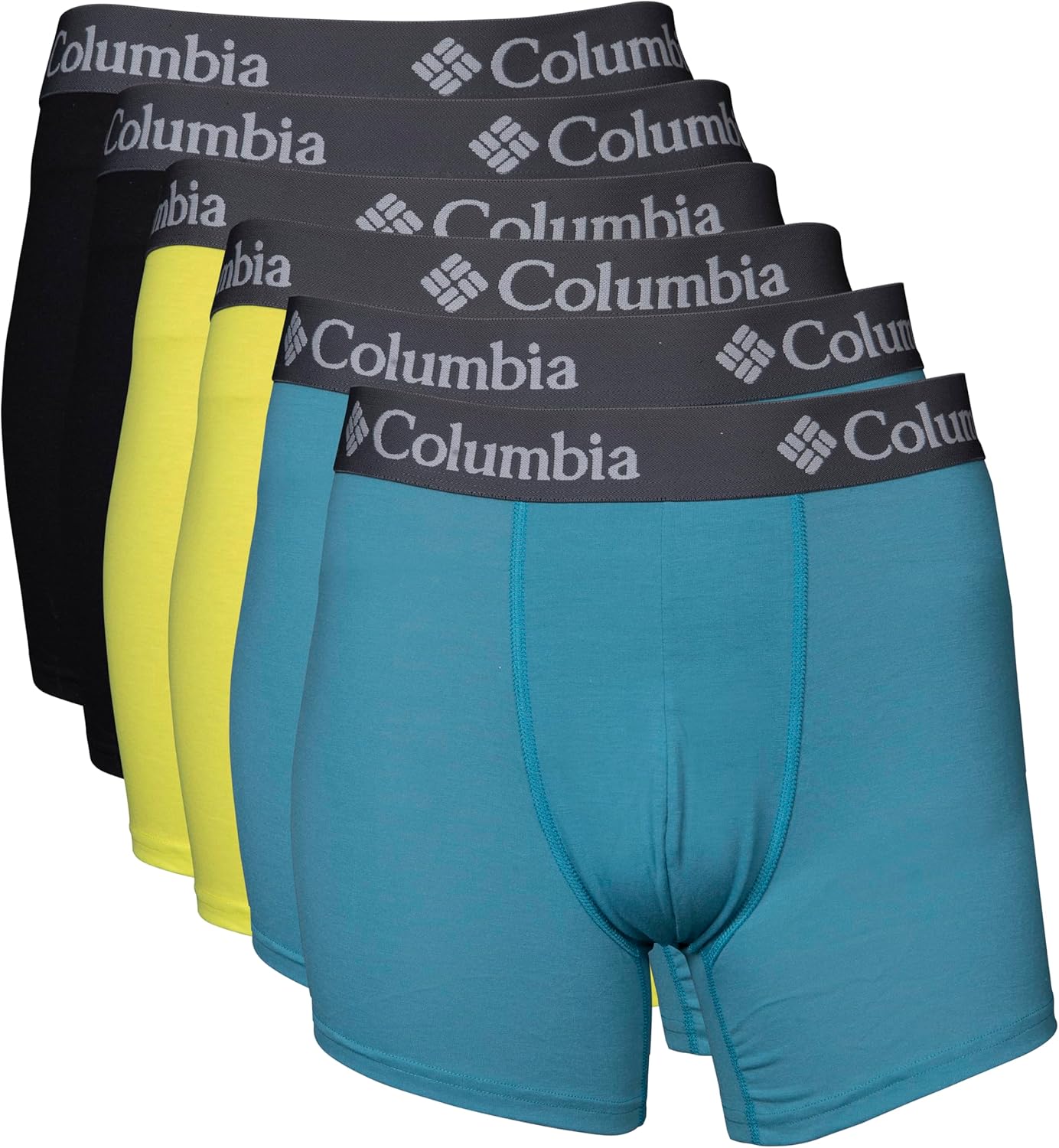 Эксклюзивные 6 пар трусов-боксеров Columbia Amazon, Teal/Neon Green/Black
Эксклюзивные 6 пар трусов-боксеров Columbia Amazon, Teal/Neon Green/Black