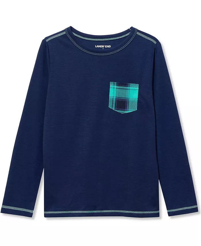 Большие девочки мягкая джерси топ для сна с карманом Lands' End, синий
Большие девочки мягкая джерси топ для сна с карманом Lands' End, синий