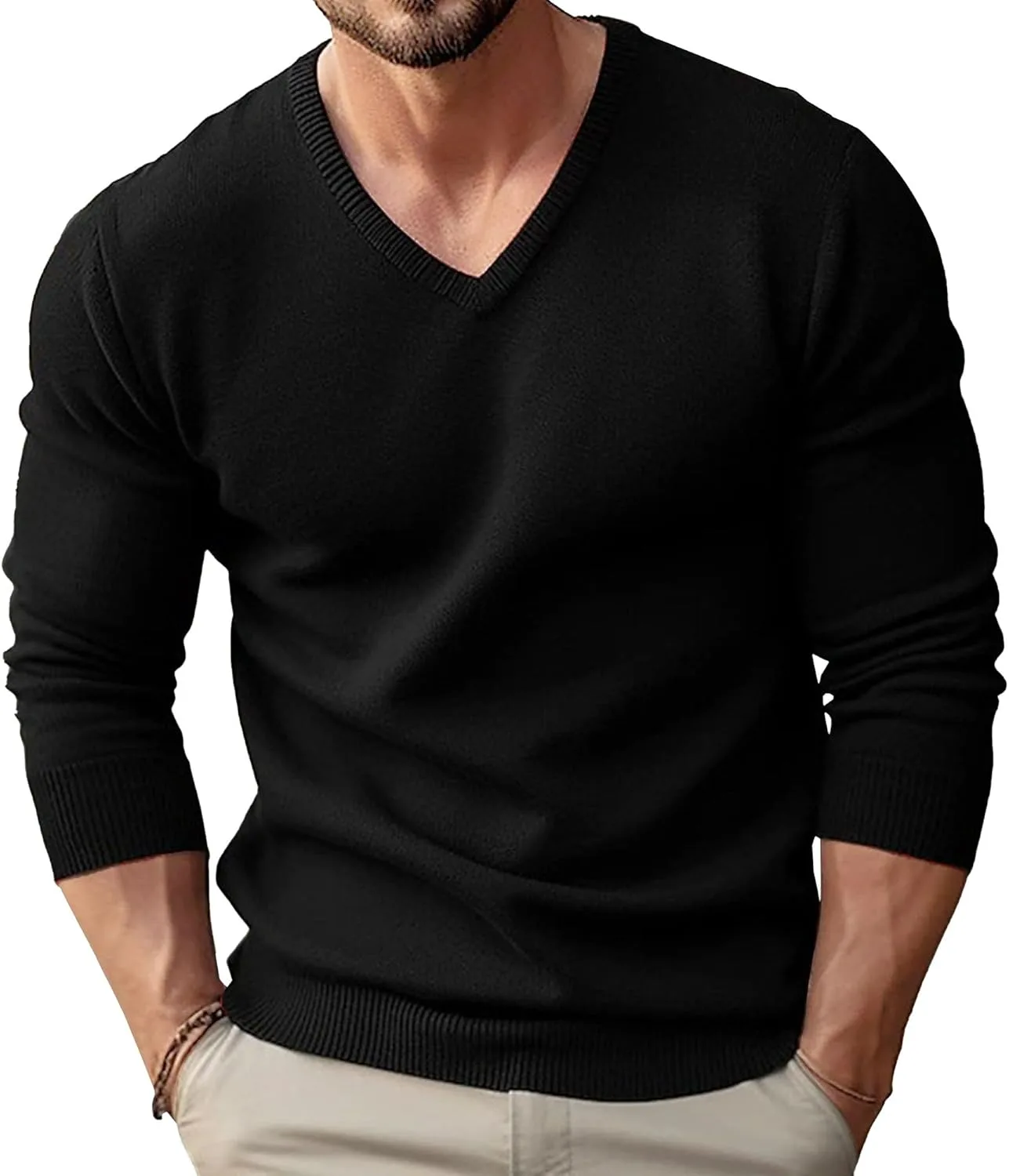 Мужской свитер V-образным вырезом Slim Fit JEShifangjiusu
Мужской свитер V-образным вырезом Slim Fit JEShifangjiusu